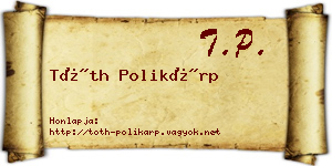 Tóth Polikárp névjegykártya